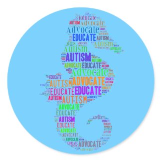 Autism Advocate and Educate Stickers GoTeamKate