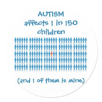 Autism Affects 1 In Every 150 Children stickers by MishMoshTees Autism Affects 1 In Every 150 Children stickers