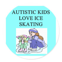autism autistic kids love ice skating stickers