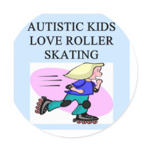 autism autistic kids love roller skating stickers