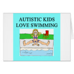 autism autistic kids love swimming cards