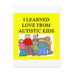 autism autustic kid son daughter love post cards