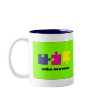Autism Awareness 3 Puzzle Pieces Mug by Deedles_Dee Autism Awareness 3 Puzzle Pieces Mug