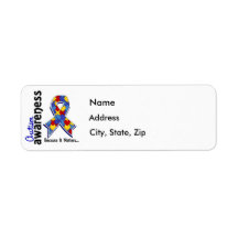 Autism Awareness 5 Return Address Labels