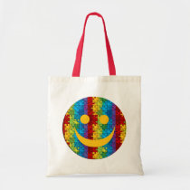 tote, bags, monkeys, baby, shopping, bag, purse, gift, autism, awareness, Bag with custom graphic design