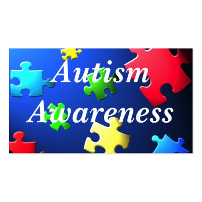 Autism Awareness Behavior Information Card Business Card Template by Sidther