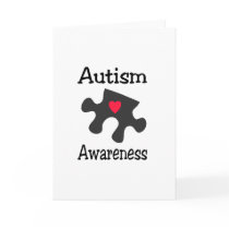Autism Awareness (Blk PP) Greeting Cards