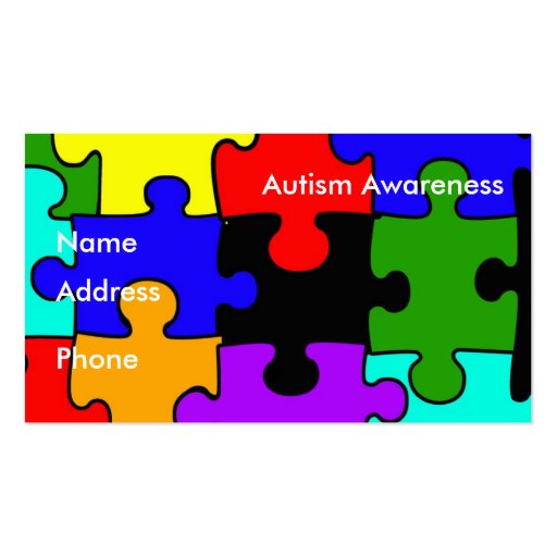 Autism Awareness Business Card