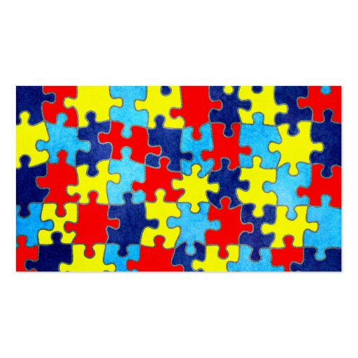 Autism Awareness Business Cards (front side)