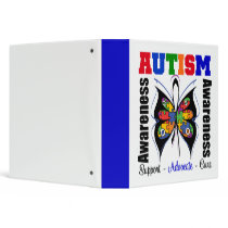 Autism Awareness Butterfly Binder by giftsforawareness Autism Awareness Butterfly Binder