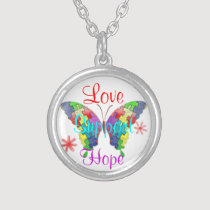 Autism Awareness Butterfly necklaces