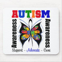 Autism Awareness Butterfly mousepads by giftsforawareness Autism Awareness Butterfly mousepads