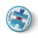 Autism Awareness Button - Blue