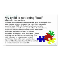 Autism Awareness card Business Card Template