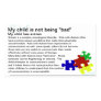 Autism Awareness card Business Card Template Autism Awareness card Business Card Template