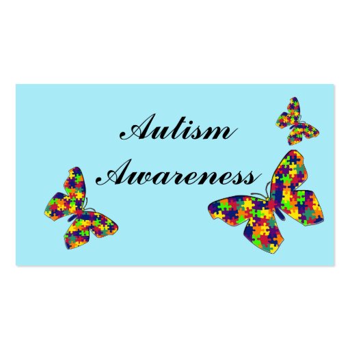 Autism Awareness Cards Business Card Template (front side)