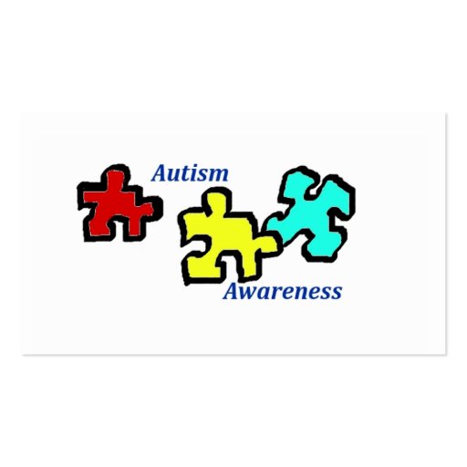 Autism Awareness Cards Business Card Templates (front side)
