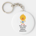 Autism Awareness Chick Keychain