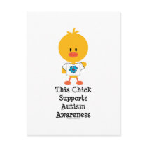 Autism Awareness Chick Postcard