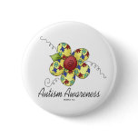 Autism Awareness Flower Buttons