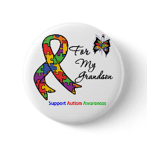 Autism Awareness For My Grandson buttons