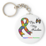 Autism Awareness For My Grandson keychains