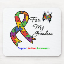 Autism Awareness For My Grandson Mouse Pads