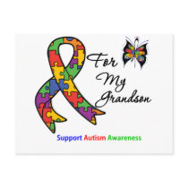 Autism Awareness For My Grandson postcards