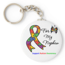 Autism Awareness For My Nephew Keychains