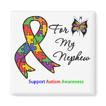 Autism Awareness For My Nephew Refrigerator Magnets