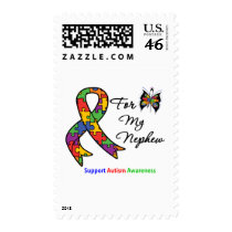 Autism Awareness For My Nephew Postage Stamp