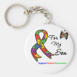 Autism Awareness For My Son Keychains