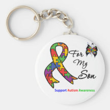 Autism Awareness For My Son Keychains