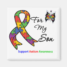 Autism Awareness For My Son Refrigerator Magnet