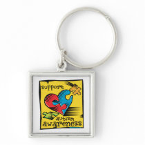 Autism Awareness Heart Puzzle Pieces Keychains