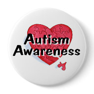 Autism Awareness (Hrt P) button