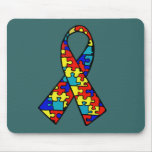 Autism Awareness Jigsaw Puzzle Ribbon Products Mouse Mats