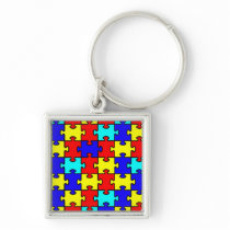 Autism awareness keychain