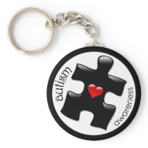 Autism Awareness Keychain - Black
