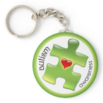 Autism Awareness Keychain - Green