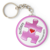 Autism Awareness Keychain - Pink