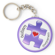 Autism Awareness Keychain - Purple