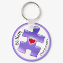 Autism Awareness Keychain - Purple by ejyoungquist Autism Awareness Keychain - Purple