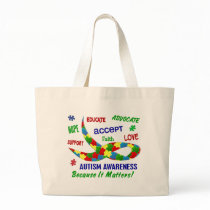 AUTISM AWARENESS MONTH APRIL CANVAS BAGS