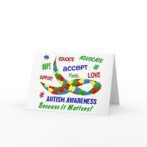 AUTISM AWARENESS MONTH APRIL GREETING CARDS