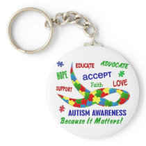 AUTISM AWARENESS MONTH APRIL KEY CHAINS