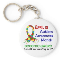 AUTISM AWARENESS MONTH APRIL KEYCHAIN