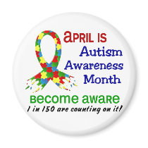 AUTISM AWARENESS MONTH APRIL MAGNET