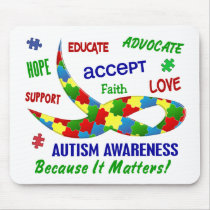 AUTISM AWARENESS MONTH APRIL MOUSE MATS