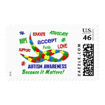 AUTISM AWARENESS MONTH APRIL POSTAGE STAMPS